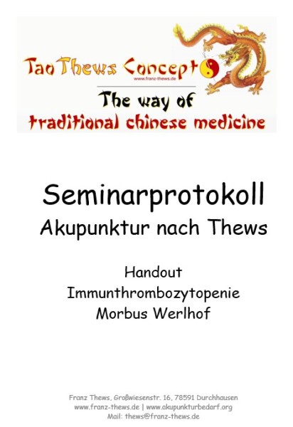 Immunthrombozytopenie - Morbus Werlhof - Handout